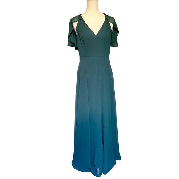 Lulus Kadence Emerald Green Chiffon Maxi Dress - Picture 2 of 12
